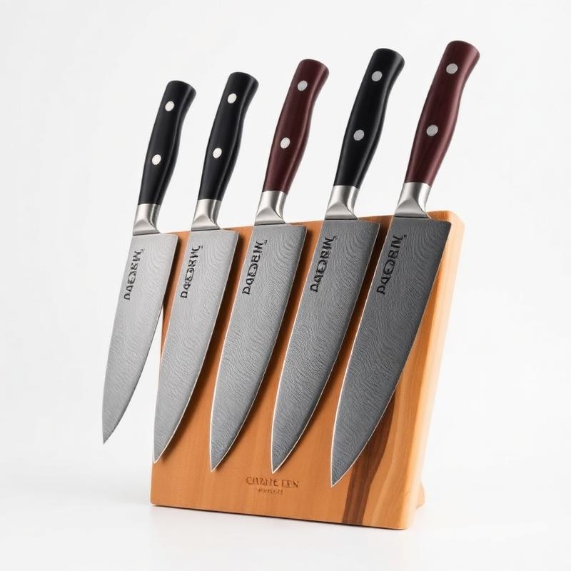 Set 6 coltelli da cucina in acciaio damascato